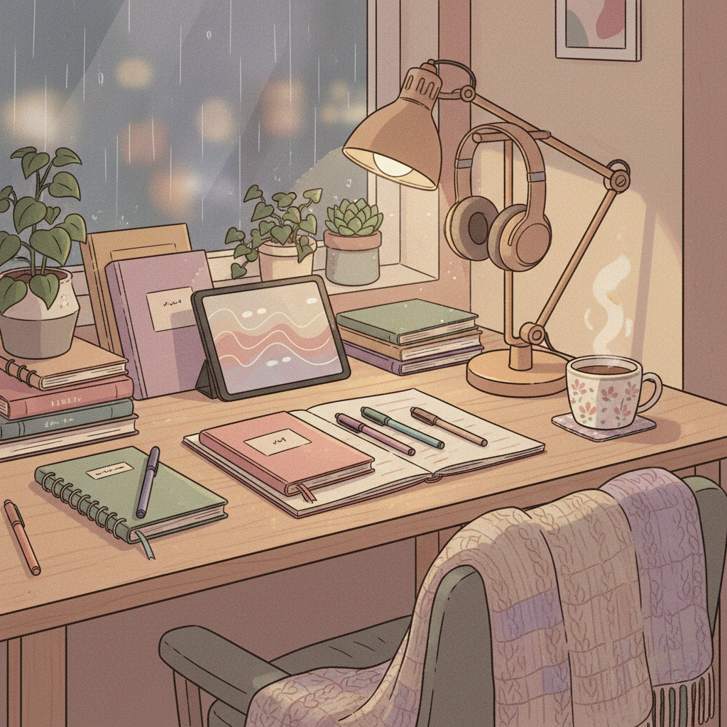 cozy desk essentials