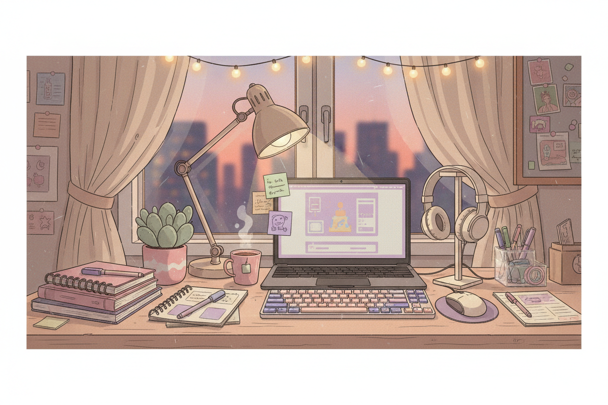 Lofi desk essentials